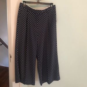 Michael Kors wide leg polka dot cropped pants